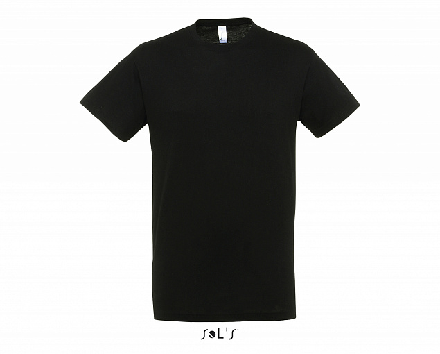 Фуфайка (футболка) REGENT мужская,Глубокий черный XXS с логотипом в Астрахани заказать по выгодной цене в кибермаркете AvroraStore