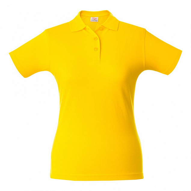 Рубашка поло женская SURF LADY, желтая с логотипом в Астрахани заказать по выгодной цене в кибермаркете AvroraStore