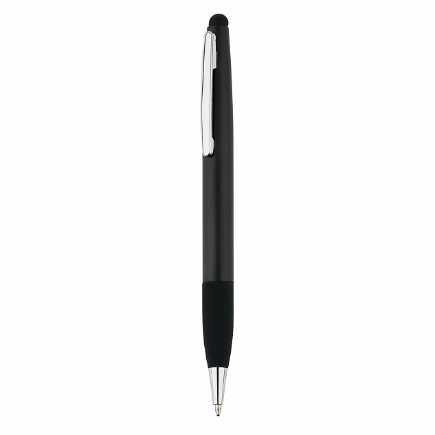 Ручка-стилус Touch 2 в 1, черный с логотипом в Астрахани заказать по выгодной цене в кибермаркете AvroraStore