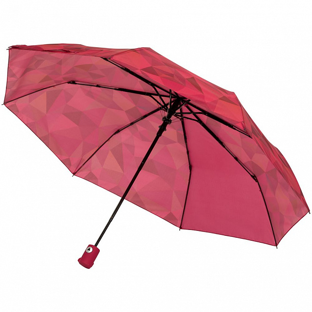 Складной зонт Gems, красный с логотипом в Астрахани заказать по выгодной цене в кибермаркете AvroraStore