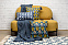 Чехол на подушку Lazy flower, квадратный, темно-синий с логотипом в Астрахани заказать по выгодной цене в кибермаркете AvroraStore