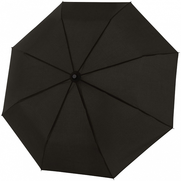 Складной зонт Fiber Magic Superstrong, черный с логотипом в Астрахани заказать по выгодной цене в кибермаркете AvroraStore