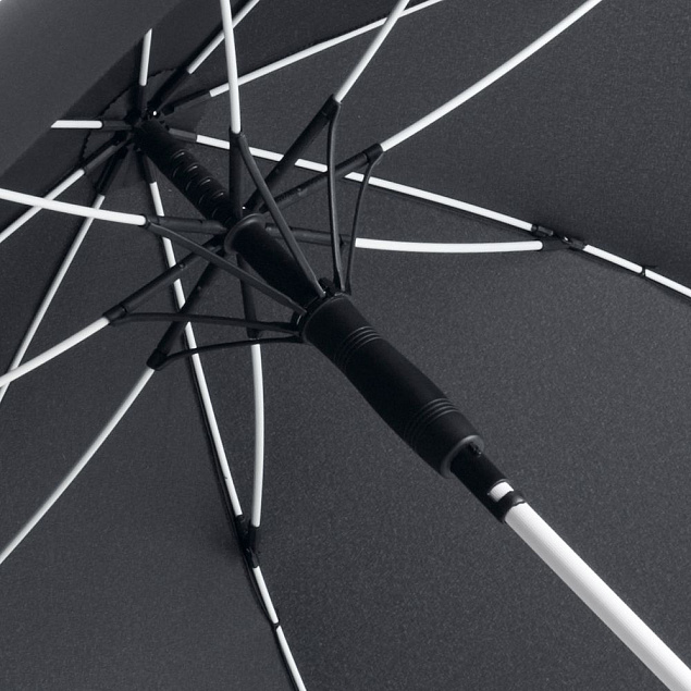Зонт-трость с цветными спицами Color Style, белый с логотипом в Астрахани заказать по выгодной цене в кибермаркете AvroraStore