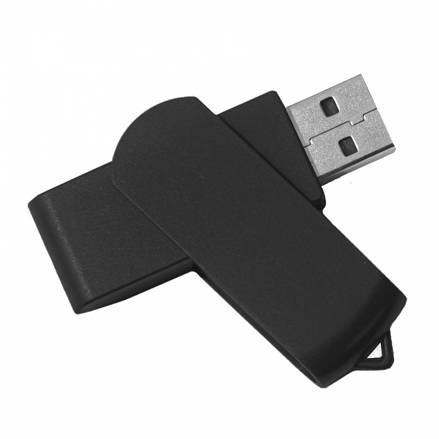 USB flash-карта SWING (8Гб), черный, 6,0х1,8х1,1 см, пластик с логотипом в Астрахани заказать по выгодной цене в кибермаркете AvroraStore
