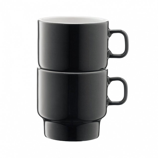 Набор чашек для кофе Utility, серый с логотипом в Астрахани заказать по выгодной цене в кибермаркете AvroraStore