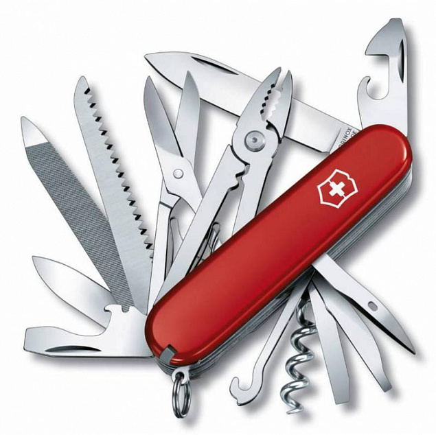 Офицерский нож Handyman 91, красный с логотипом в Астрахани заказать по выгодной цене в кибермаркете AvroraStore