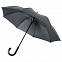 Зонт-трость Alessio, черный с серым с логотипом в Астрахани заказать по выгодной цене в кибермаркете AvroraStore