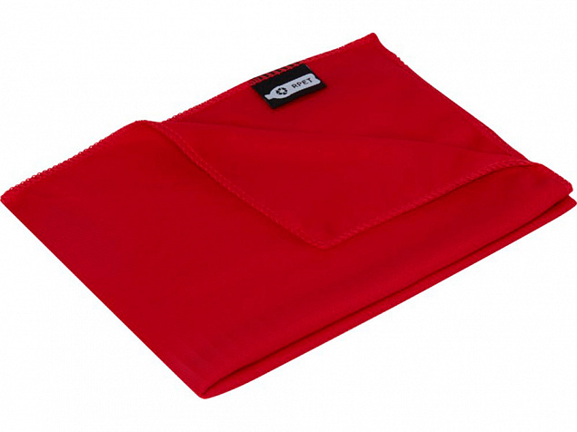 Спортивное охлаждающее полотенце Raquel из переработанного ПЭТ в мешочке, красный с логотипом в Астрахани заказать по выгодной цене в кибермаркете AvroraStore