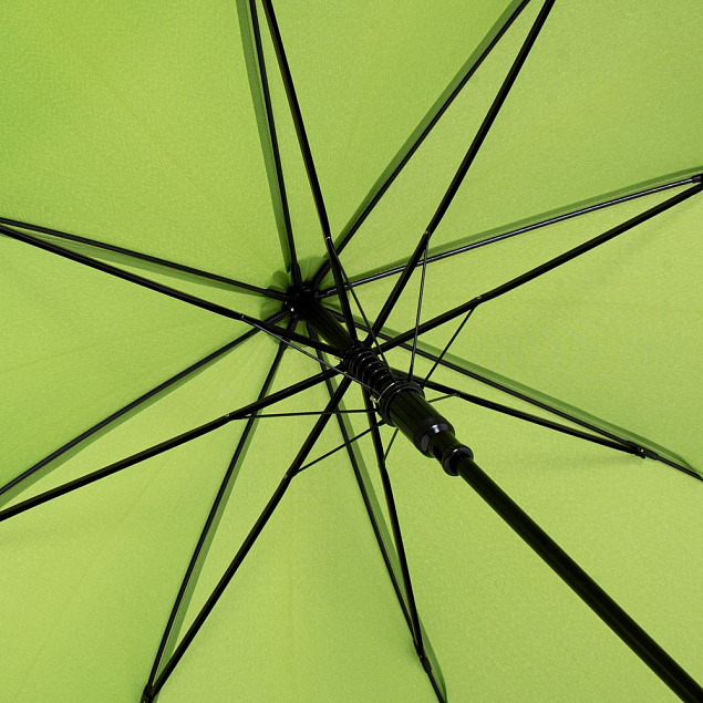 Зонт-трость OkoBrella, зеленое яблоко с логотипом в Астрахани заказать по выгодной цене в кибермаркете AvroraStore