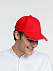 Бейсболка Generic, красная с белым кантом с логотипом в Астрахани заказать по выгодной цене в кибермаркете AvroraStore