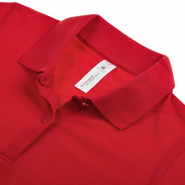 Рубашка поло женская Safran Pure красная с логотипом в Астрахани заказать по выгодной цене в кибермаркете AvroraStore