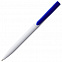 Ручка шариковая Pin, белая с синим с логотипом в Астрахани заказать по выгодной цене в кибермаркете AvroraStore