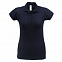 Рубашка поло женская Heavymill темно-синяя с логотипом в Астрахани заказать по выгодной цене в кибермаркете AvroraStore