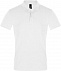Рубашка поло мужская PERFECT MEN 180 белая с логотипом в Астрахани заказать по выгодной цене в кибермаркете AvroraStore
