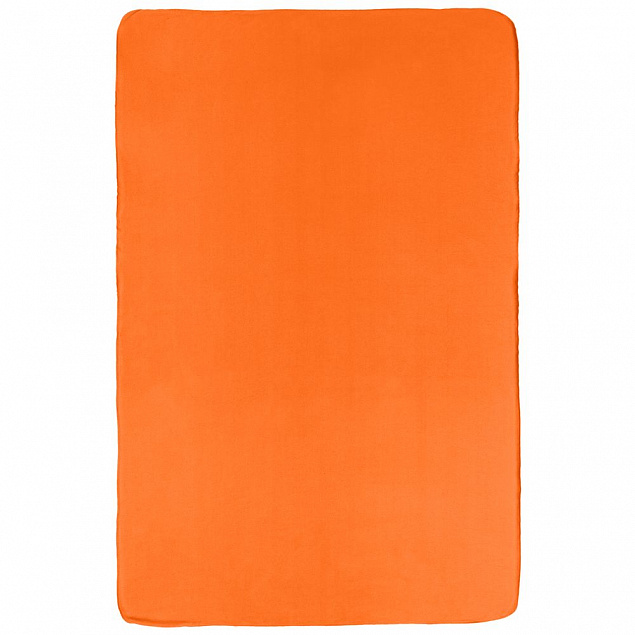 Флисовый плед Warm&Peace, оранжевый с логотипом в Астрахани заказать по выгодной цене в кибермаркете AvroraStore