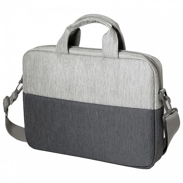 Конференц-сумка BEAM NOTE, серый/темно-серый, 39х30х6.5 см, ткань верха:100% полиамид, под-д:100%пол с логотипом в Астрахани заказать по выгодной цене в кибермаркете AvroraStore