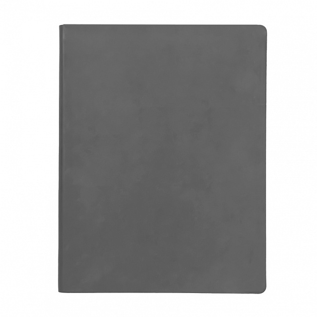 Бизнес-блокнот BIGGY, B5 формат, серый, серый форзац, мягкая обложка, в клетку с логотипом в Астрахани заказать по выгодной цене в кибермаркете AvroraStore