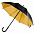Зонт-трость Downtown, черный с коричневым с логотипом в Астрахани заказать по выгодной цене в кибермаркете AvroraStore