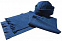 Комплект Unit Fleecy: шарф и шапка, синий с логотипом в Астрахани заказать по выгодной цене в кибермаркете AvroraStore