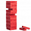Игра «Деревянная башня мини», красная с логотипом в Астрахани заказать по выгодной цене в кибермаркете AvroraStore