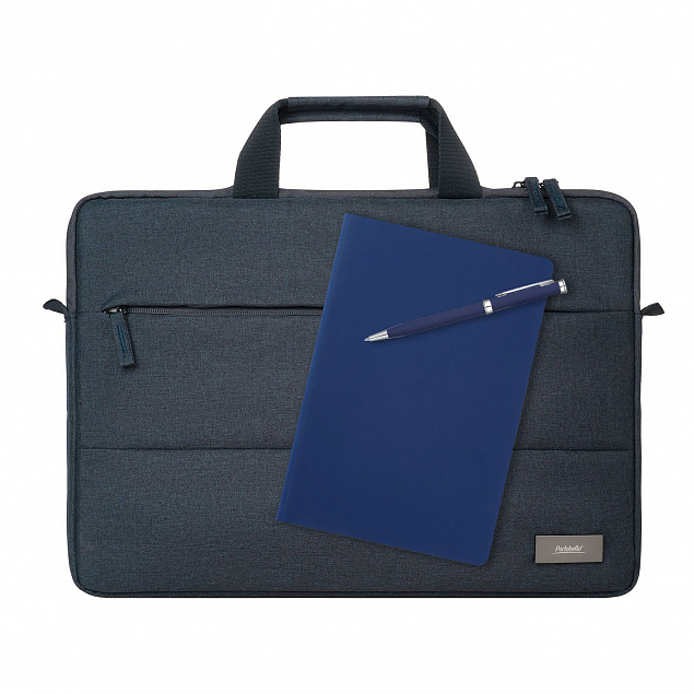 Подарочный набор Forum, синий (сумка, ежедневник, ручка) с логотипом в Астрахани заказать по выгодной цене в кибермаркете AvroraStore