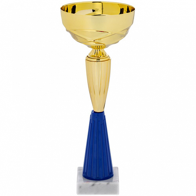 Кубок Kudos, большой, синий с логотипом в Астрахани заказать по выгодной цене в кибермаркете AvroraStore