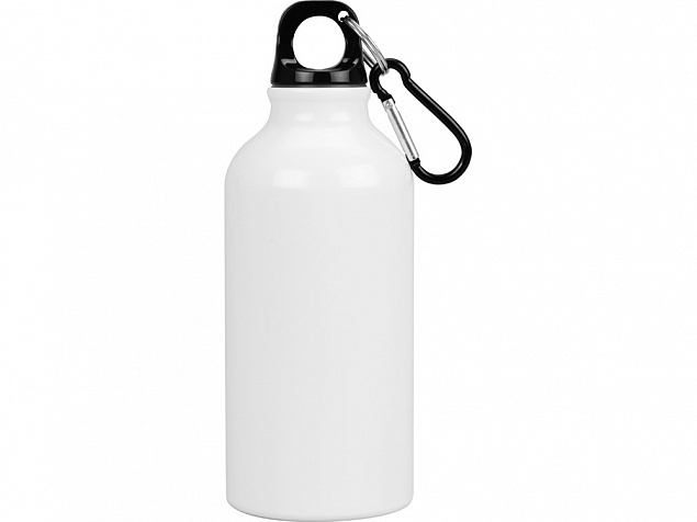 Бутылка Oregon с карабином 400мл, белый с логотипом в Астрахани заказать по выгодной цене в кибермаркете AvroraStore