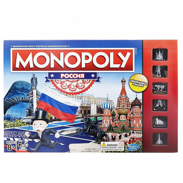 Игра настольная «Монополия. Россия» с логотипом в Астрахани заказать по выгодной цене в кибермаркете AvroraStore
