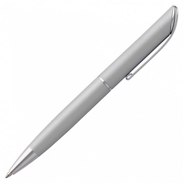 Ручка шариковая Glide, серая с логотипом в Астрахани заказать по выгодной цене в кибермаркете AvroraStore
