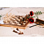 Деревянные шахматы, коричневые с логотипом в Астрахани заказать по выгодной цене в кибермаркете AvroraStore