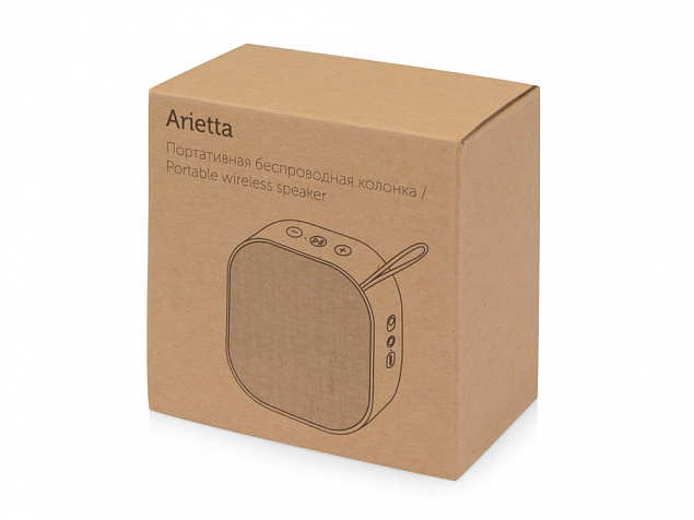 Портативная колонка «Arietta» с логотипом в Астрахани заказать по выгодной цене в кибермаркете AvroraStore