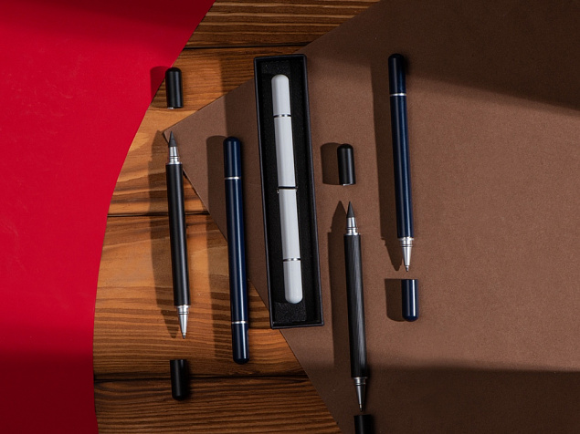 Металлическая ручка и вечный карандаш «Van Gogh» с рельефным покрытием с логотипом в Астрахани заказать по выгодной цене в кибермаркете AvroraStore
