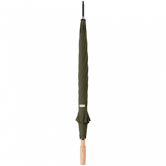 Зонт-трость Nature Stick AC, зеленый с логотипом в Астрахани заказать по выгодной цене в кибермаркете AvroraStore