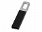 Флеш-карта USB 2.0 16 Gb с карабином Hook, черный/серебристый с логотипом в Астрахани заказать по выгодной цене в кибермаркете AvroraStore