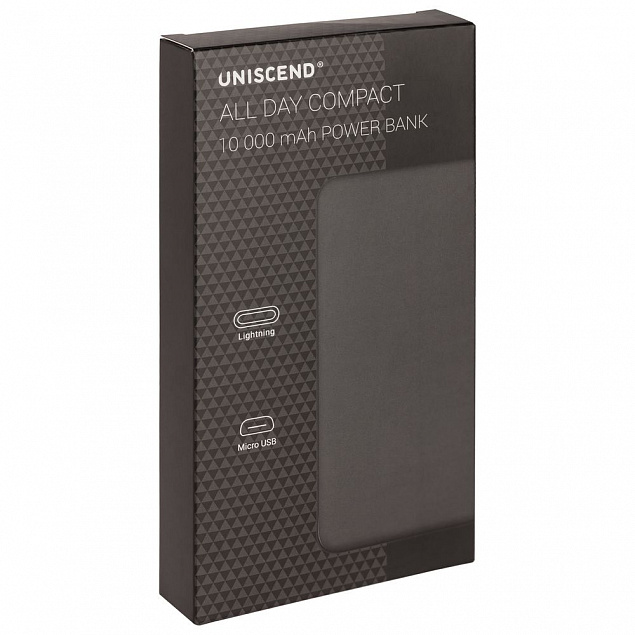 Внешний аккумулятор Uniscend All Day Compact 10 000 мАч, красный с логотипом в Астрахани заказать по выгодной цене в кибермаркете AvroraStore