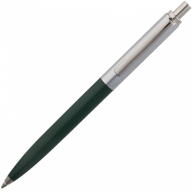 Ручка шариковая Popular, зеленая с логотипом в Астрахани заказать по выгодной цене в кибермаркете AvroraStore