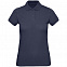 Рубашка поло женская Inspire, темно-синяя с логотипом в Астрахани заказать по выгодной цене в кибермаркете AvroraStore