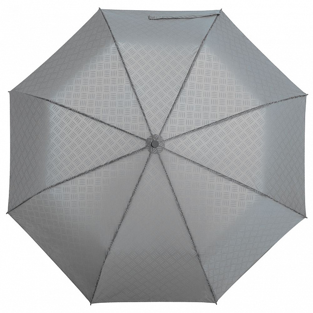 Зонт складной Hard Work, серый с логотипом в Астрахани заказать по выгодной цене в кибермаркете AvroraStore