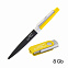 Набор ручка + флеш-карта 8 Гб в футляре, черный/желтый, покрытие soft touch # с логотипом в Астрахани заказать по выгодной цене в кибермаркете AvroraStore