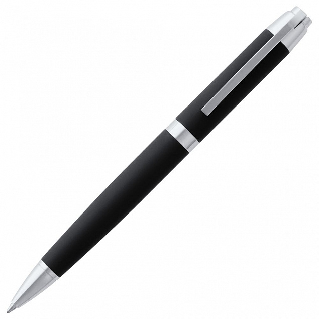 Ручка шариковая Razzo Chrome, черная с логотипом в Астрахани заказать по выгодной цене в кибермаркете AvroraStore