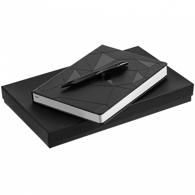 Набор Gems: ежедневник и ручка, черный с логотипом в Астрахани заказать по выгодной цене в кибермаркете AvroraStore