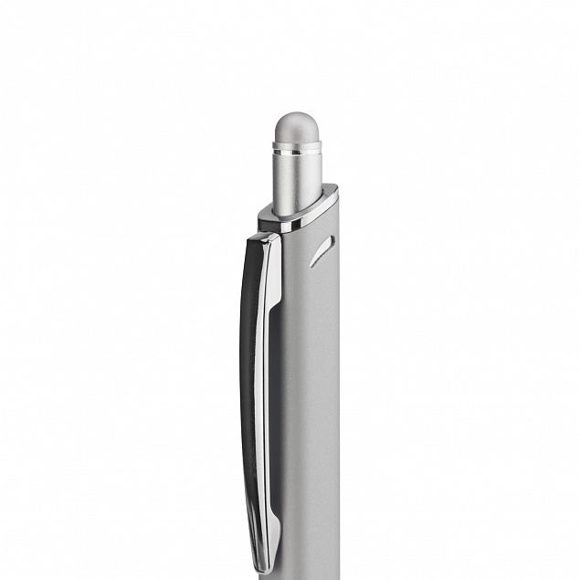 Шариковая ручка Quattro, серебряная с логотипом в Астрахани заказать по выгодной цене в кибермаркете AvroraStore