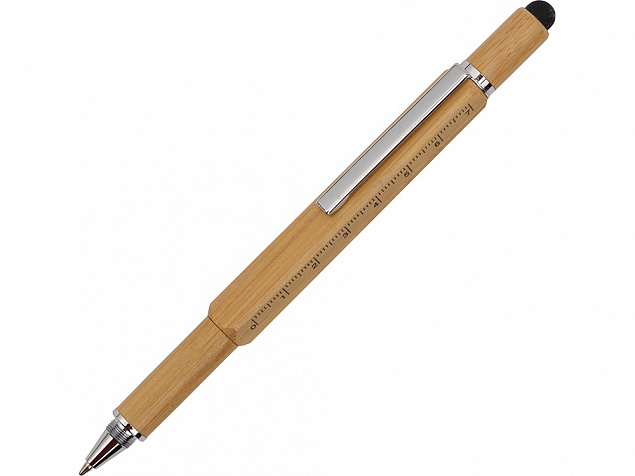 Ручка-стилус из бамбука Tool с уровнем и отверткой с логотипом в Астрахани заказать по выгодной цене в кибермаркете AvroraStore