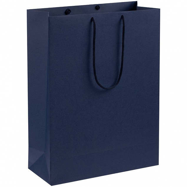 Пакет бумажный Porta XL, темно-синий с логотипом в Астрахани заказать по выгодной цене в кибермаркете AvroraStore