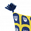Чехол на подушку Blossom time, горчичный с темно-синим с логотипом в Астрахани заказать по выгодной цене в кибермаркете AvroraStore