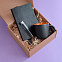 Набор подарочный DESKTOP: кружка, ежедневник, ручка,  стружка, коробка, черный/оранжевый с логотипом в Астрахани заказать по выгодной цене в кибермаркете AvroraStore