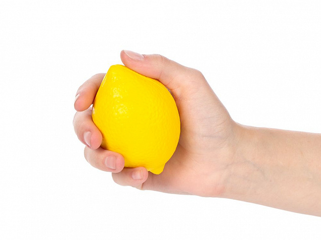 Антистресс «Лимон» с логотипом в Астрахани заказать по выгодной цене в кибермаркете AvroraStore