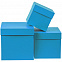 Коробка Cube M, голубая с логотипом в Астрахани заказать по выгодной цене в кибермаркете AvroraStore