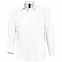 Рубашка мужская с длинным рукавом BOSTON, белая с логотипом в Астрахани заказать по выгодной цене в кибермаркете AvroraStore