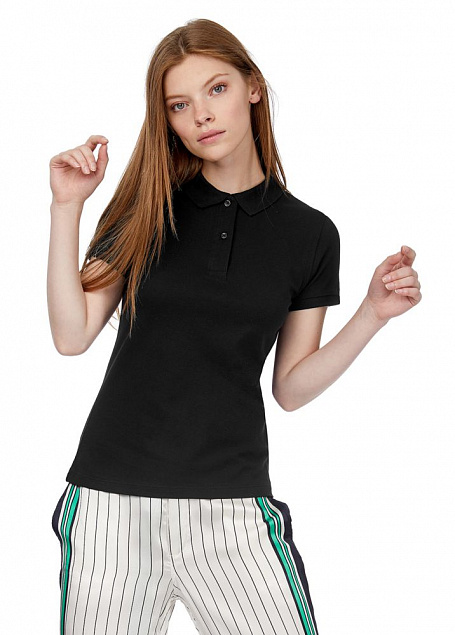 Рубашка поло женская Inspire, темно-серая с логотипом в Астрахани заказать по выгодной цене в кибермаркете AvroraStore